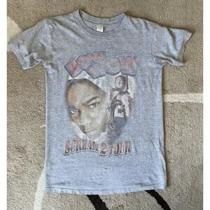 Vintage 2001 Lil Bow Wow B2K Rap Tee Small Grey hip-hop Scream Tour FADED